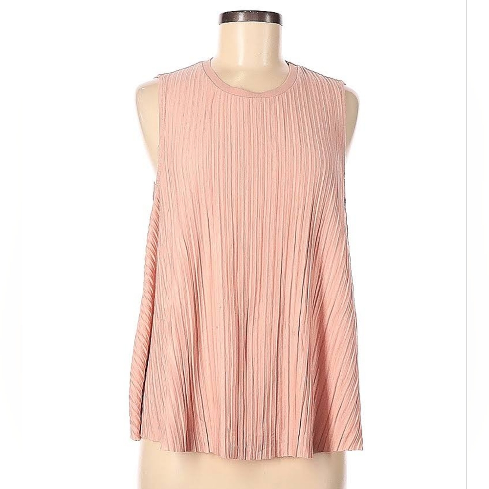 NWT A New Day Pink Pleated Sleeveless Top